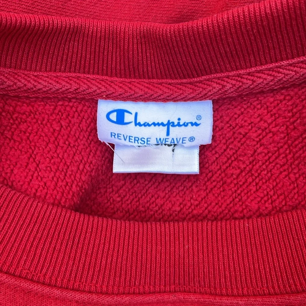 Vintage Disney x Champion Mickey Crewneck Red 90s Collectible L/XL - Picture 4 of 10